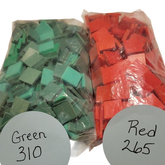 575 Plastic Algebra Tiles Squares Red and Green Math Manipulatives Homeschool - Picture 1 of 16